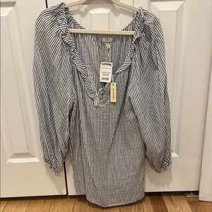 Striped Black and White Women's Top